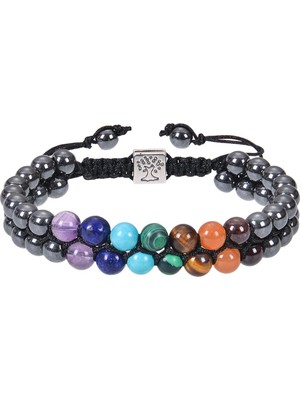 Happy Trend Doğal Obsidyen – 7 Çakra Doğaltaş Bileklik Ayarlanabilir Enerji Dengesi & Negatif Enerji Kalkanı