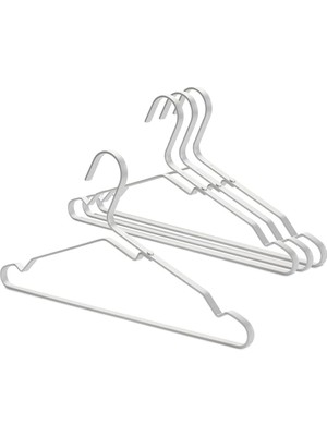Happy Trend Alüminyum Elbise Askısı, 4'lü Set, Gümüş, Tek Boy