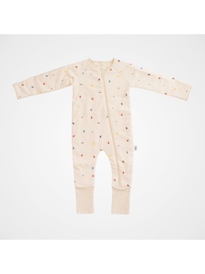 Happy Trend Uyku Tulumu 1.5 Tog Garden, Ayaklı ve Çift Yönlü Fermuarlı, 4-5 Yaş, Krem