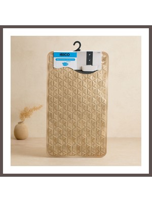 Ecotrend Kaymaz Banyo ve Küvet Paspası Kabartmalı Çiçek Desenli ECO123