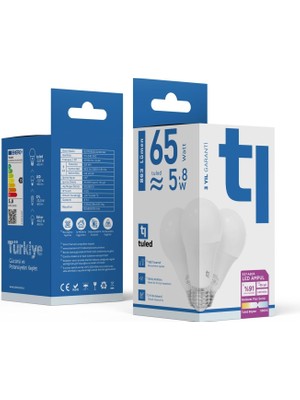 Happy Trend Plus A60A E27 LED Ampul, Titreşimsiz, Göz Konforu, 863 Lümen, Tuled Beyazı, 5000 Kelvin
