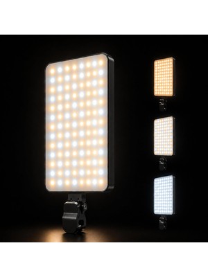 Happy Trend Mobil Telefon Dolgu Işığı LED Fill Light 10W 4000MAH Type-C Şarjlı 3000-6500K Ayarlanabilir Parlaklık 3 Renk Modu 360° Döner Taşınabilir Video Fotoğraf Işığı | LJ-S01