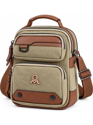 Happy Trend & Suni Deri Organizer Omuz Çantası, Günlük Çanta, Ön Fermuarlı Dış Cep, Içte 1 Fermuarlı + 1 Açık Cep, Ayarlanabilir Askılı, 22X18X10 cm