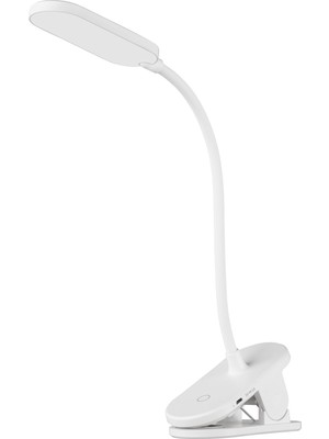 Raizal LED Kıskaçlı Lamba, Yatak Için Pilli Kıskaçlı Lamba, Kıskaçlı Gece Lambası, Kademeli Dokunmatik Kısılabilir, Plastik Okuma Lambası, Beyaz, Soğuk Beyaz