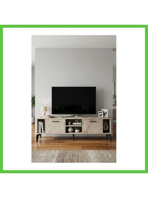 Bezos Linya Tv Sehpası Suntalam Ekru 160X35 cm Vengners