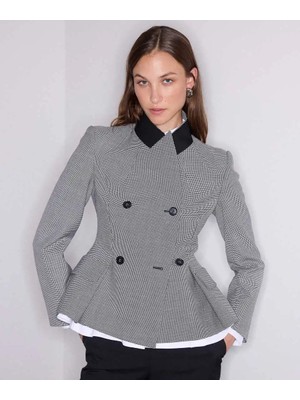 İpekyol Yün Içerikli Kazayağı Desen Blazer IW6260106131001