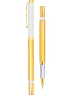 Milas Toptan Şık Tasarımlı Beyaz Roller Kalem 13.5 cm