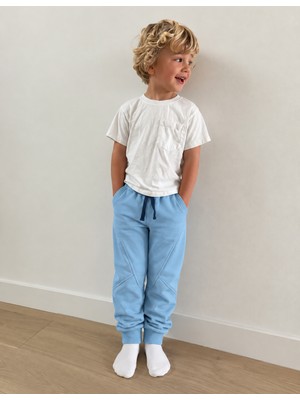 Organickid Bon Voyage Çocuk Açık Mavi Eşofman Altı