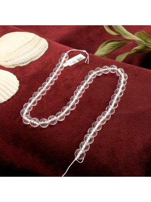 Moony Stone Kesimli Kristal Kuvars Doğal Taş Dizi (8mm)