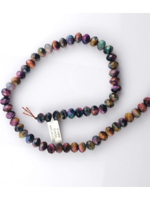Moony Stone Rondel Kesim Kaplangözü Doğal Taş Dizi (6X10MM)