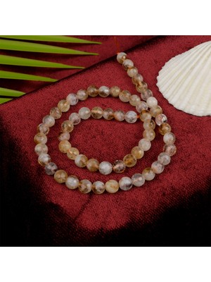 Moony Stone Özel Kesimli Sitrin Doğal Taş Dizi (7 Mm)