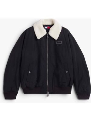 Tommy Hilfiger Tjm Flag Avıator Jacket Erkek Siyah Mont - DM0DM23499