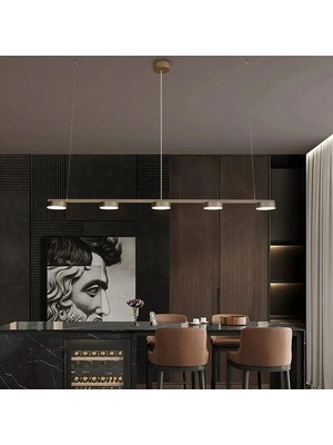 Avize Pazarı Linear Modern Gold Renkli Ledli Sarkıt Avize