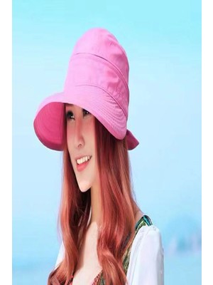 Karaaslan Pembe Fermuarlı Açılabilir Kadın Şapka