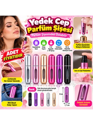 Gees Global Parfüm Şişesinden Dolabilir Yedek Cep Parfüm Şişesi Aparatı (Adet Fiyatıdır)