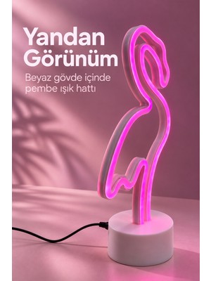 Zenviaa Flamingo LED Lamba Pembe Işıklı USB ve Pilli ZENVIAA365423