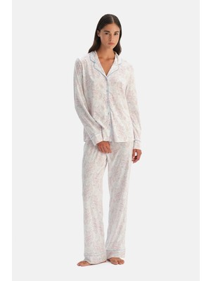 Dagi Multicolor Şal Desenli Gömlek Pantolon Takım