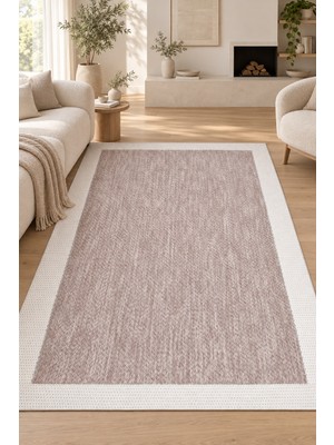 Ela Home Soho Vizon Ekru Sisal Görünümlü Modern Halı Robot Süpürge Uyumlu Kolay Temizlenebilir Mutfak Oturma
