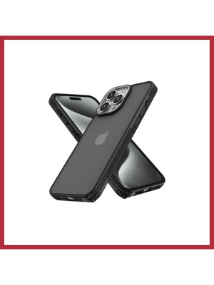 Bezos iPhone 15 Pro Uyumlu Kılıf Elegant Kapak - Siyah Strsnl