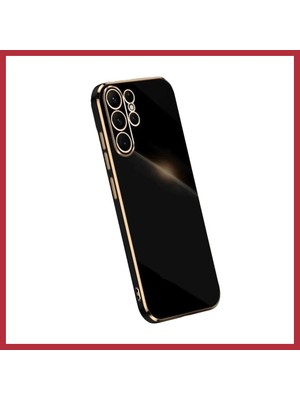 Bezos Samsung Galaxy S24 Ultra Uyumlu Kılıf Volet Silikon - Siyah Strsnl