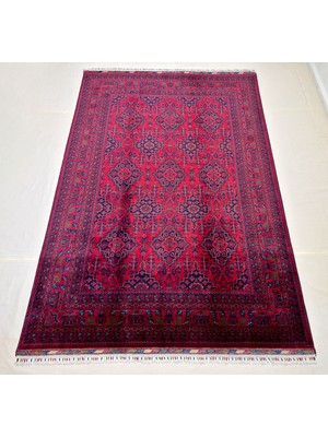 El Dokuma Afgan Halı Biljik 6 Metre  Kök Boya 198 x 295 cm
