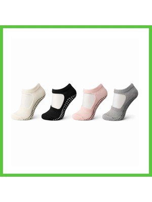 Bezos Kaymaz Taban Yoga ve Pilates Çorabı 4'lü Kadın, Silikon Tabanlı Nefes Alabilir Bilek Bantlı Çorap, Ev Yoga Pilates Trambolin Umre Için, 4 Renk · Beden: 36-40 · Renk: Çok Renkli 4 Lü Vengners