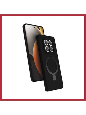 Bezos Redmi Note 15 Pro 5g Uyumlu Regal Magsafe Standlı Kapak - Siyah Strsnl