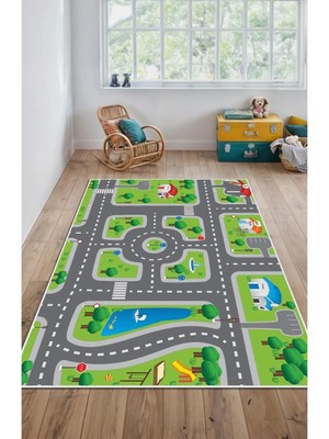 BigArts Home Çocuk Odası Halısı Kaymaz Taban Leke Tutmaz Yıkanabilir Oyun ve Bebek Odası Halısı