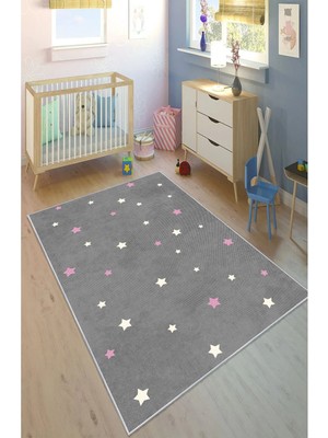 BigArts Home Çocuk Odası Halısı Kaymaz Taban Leke Tutmaz Yıkanabilir Oyun ve Bebek Odası Halısı