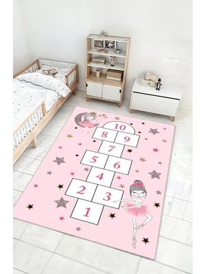 BigArts Home Çocuk Odası Halısı Kaymaz Taban Leke Tutmaz Yıkanabilir Oyun ve Bebek Odası Halısı