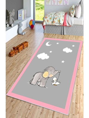 BigArts Home Çocuk Odası Halısı Kaymaz Taban Leke Tutmaz Yıkanabilir Oyun ve Bebek Odası Halısı
