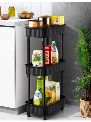 Bahometr 3 Katlı Düzenleyici Kullanışlı Sağlam Ergonomik Organizer MA-016 Siyah