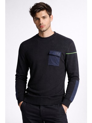 Ncs Jeans Erkek Triko Bisiklet Yaka Siyah