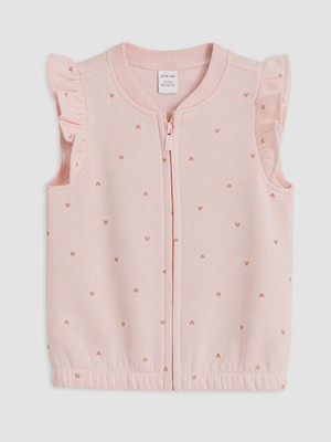 LC Waikiki Lcw Kids Pembe Bisiklet Yaka Kız Çocuk Yelek