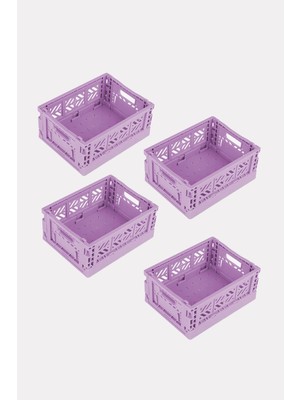 Aykasa 4 Adet - Micro Box Orchid Katlanabilir Kasa 111506