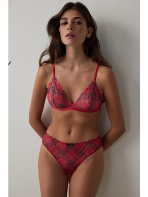 Penti Kırmızı Triangle Lace Sütyen Kırmızı 75A