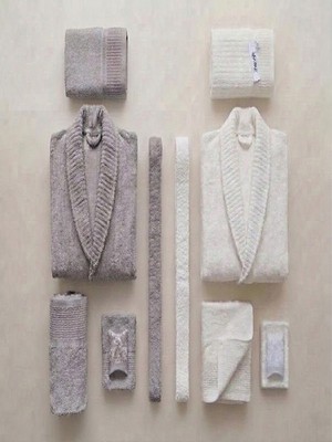 Yünteks Binnur Line 10 Parça Aile Bornoz Takımı / %100 Pamuk / Aile Seti / Çeyizlik / Günlük / Modern / 1.kalite