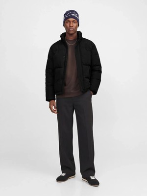 Jack & Jones Erkek Jjesoho Şişme Mont Siyah - 12298861