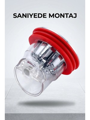 Sepetopia Vidasız Anti Koku Banyo Gider Sifonu Çek Valfli Böcek Önleyici Duş Süzgeci