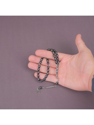 Lapisdo Hematit Taşı Arpa Kesim 6.5X9MM Tesbih