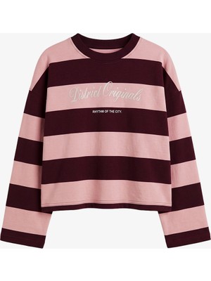 Havoş Mürdüm District Originals Baskılı Sweatshirt