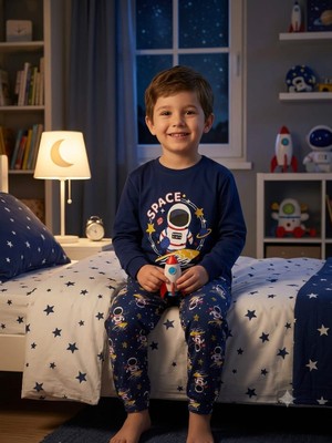 Kapitex Erkek Çocuk Astronot Desenli Pijama Takımı