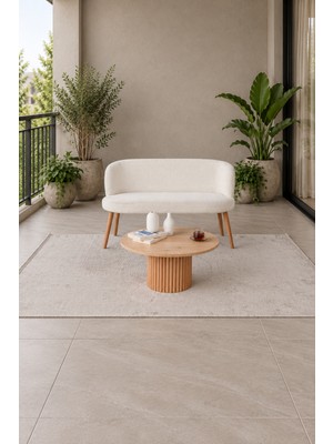 Edsy Home Alvia 2'li Balkon,bahçe,çay Seti Koltuk Krem