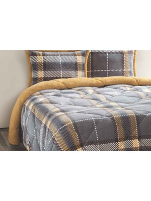 Merinos Comforter Yorgan Seti 220X240 Antonin Gri-Sarı
