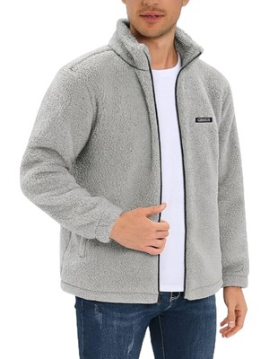 Oversize Peluş Sweatshirt Erkek Polar Sweatshirt Erkek Sweatshirt Oversıze-Peluss