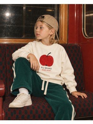 RG Brand Çocuk Elma Figürlü Raglan Sweatshirt | 3–9 Yaş | 3 Renk | RG1794