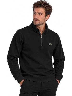 Lacoste Fermuar Yaka Siyah Regular Fit