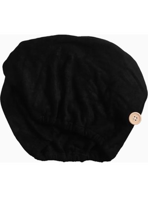 Kitsch Kıtsch  Düğmeli Tasarım %100 Mikrofiber Saç Havlusu