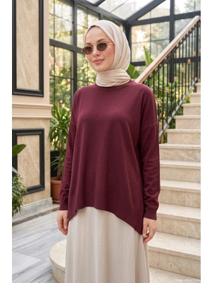 Nuss Basic Triko Rayon Tunik 902 Vişne