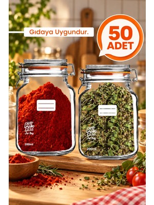 Palpak Klips Desenli Mini Boy Kavanoz Görünümlü Kilitli Doypack Saklama Poşeti (11X15 cm - 200 Ml) 50 Adet